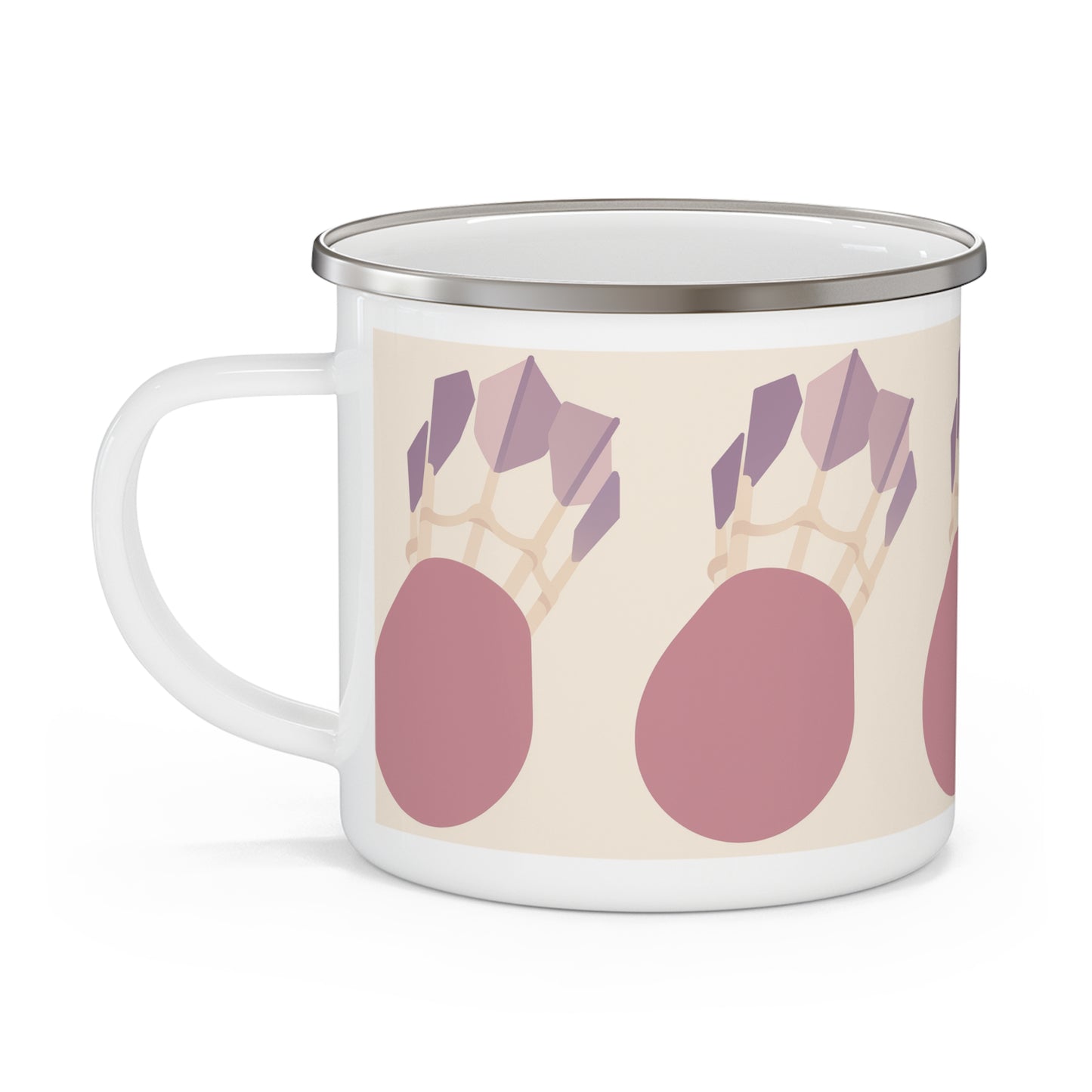 Cozy KC Enamel Camping Mug with Unique Design, Adventure Mug, Outdoor Coffee Cup, Camping Gift, Nature Lover's Mug